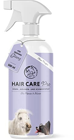 Annimally Mähnenspray für Pferde 500ml - Schweifspray und Kämmspray für Pferde und Hunde für leichteres Kämmen & seidigen Fellglanz