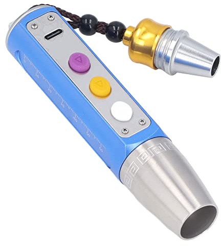 Lampe de Poche UV à LED, Lumières D'identification des Pierres Précieuses de Jade, Lumière Blanche, Jaune et Violette, échelle de Mesure de la Lumière 3 en 1 avec Batterie, Poche Lumière Réglable