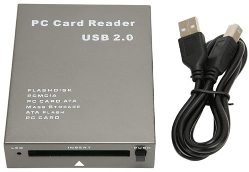 Dpofirs Lettore di Schede USB 2.0 PCMCIA, PC ATA Card PCMCIA 68 Pin High Speed ​​Industrial Flash Memory Card Lettori di Schede di Memoria ATA a Lettura Diretta