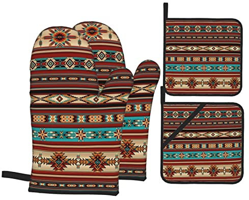 Guanti Da Forno Modello Dei Nativi Americani Morbida Presine Da Cucina Professionale Guanti Da Forno E Presine Da Cucina Set Per Grigliate Natale Microonde