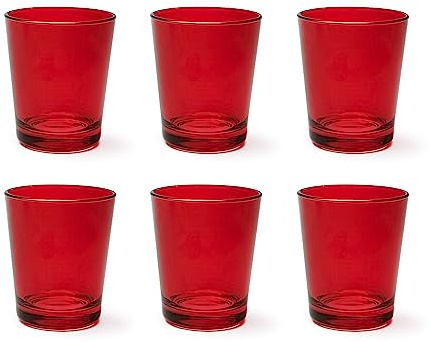 Excelsa Portofino Lot de 6 verres, rouge, 30 Cl., verre soufflé