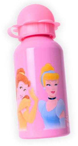 TE-Trend Princess Alu Trinkflasche Water Bottle Kids Kinder Kleinkind Wasser Flasche Mädchen Kindergarten Schule Sport Trinknippel 330ml rosa
