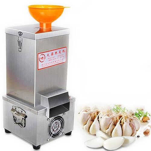 Qiang Pelador De Ajo Eléctrico 200W,Máquina Peladora De Ajo 25Kg/H,Separador Pelador De Ajos Comercial Doméstico De Acero Inoxidable Herramienta para Pelar Ajo