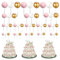 Bolas para Decoración de Tartas, 60 Piezas de Espuma para Cupcakes, Cumpleaños, Boda (Rosa)