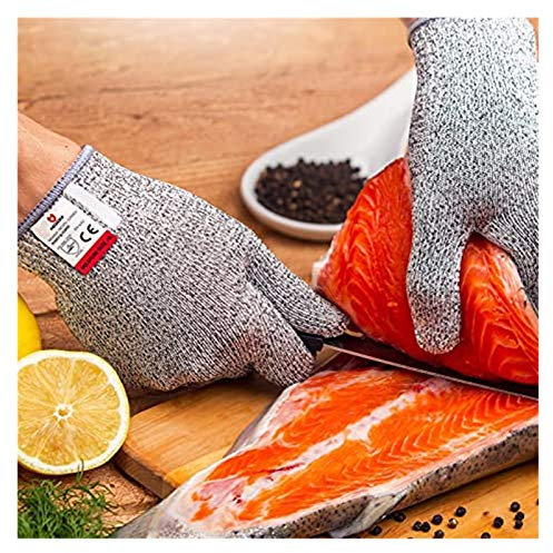WQZStar Schnittschutzhandschuhe, 1 Paar Schnittschutzhandschuhe, Küchenschäl- und Mandolinenschneidehandschuhe für Austernhaut, Sicherheitshandschuhe in Lebensmittelqualität (Größe: Groß) (XL)