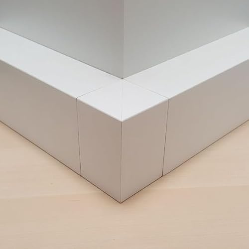 Aussenwinkel Für Heizrohrabdeckleisten 64 x 96 x 400 mm MDF-Kern foliert Weiß zum Kleben, Clipsen, Schrauben & Nageln Außenecken by PROVISTON