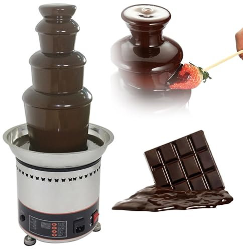 Fuente de Chocolate Fondue Cascada De Fondue De Chocolate Comercial De 4/5/6/7 Niveles con Control De Temperatura, Torre De Fuente De Chocolate Derretido For Fiestas Infantiles, Reuniones Familiares,