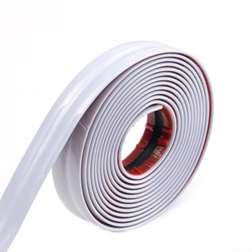 Besttoolifes Flexible Zierleiste, selbstabziehend und metallischer Spiegelrahmen, Wand-Eckenschutz, Kantenschutz, dekorativer PVC-Eck-Dekorstreifen für Fliesen, Spiegel, Decke (weiß)