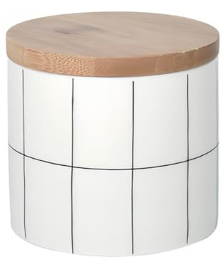 Dowbom Sucrier avec couvercle hermétique - Pot à sucre - Pot à sucre - Pot à sucre - Pot de rangement - Blanc et noir - 400 ml