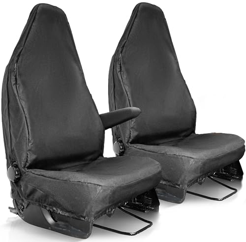 Car Seat Covers to fit the Driver & Passenger Seats in Cars Vans Pickup Trucks | Easy to Fit Single Piece Driver Waterproof Seat Cover for Vans & Cars