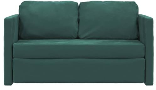 Hommdiy Bodensofa, Klappbar Bodenbett Sofa mit Schlaffunktion, Schlafsofa Schlafsessel mit Metallgestell, Klappsofa Sofabett für Wohnzimmer Schlafzimmer, Stoff Bodensofa,Dunkelgrün