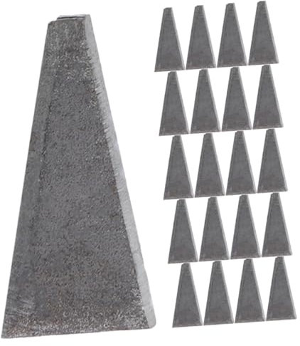 VILLCASE Cunei Triangolari in Metallo Per Manico Martello e , Piccoli Cunei Di Montaggio Per Rinforzo Utensili Agricoli, Kit Da 30 Pezzi Per Lavoro Di Spacco e Riparazione