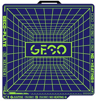 Plaque GECO Supertack améliorée (pas de chauffage) pour imprimante 3D Bambu Lab P1S/P1P/X1C/X1E/A1 Plaque de construction 257 x 257 mm Acier à ressort magnétique 0 °C