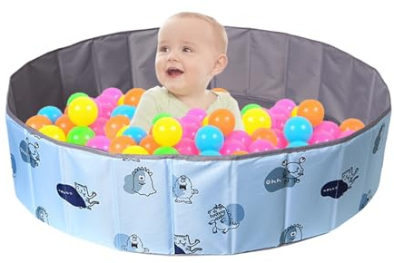 Portátil Piscina De Pelotas para Bebé, 80x25cm Plegable Piscina A Pelota Tejidos Oxford para Niño, Fácil De Usar, Resistente Al Desgaste Juguetes para Niños, Sin Pelota