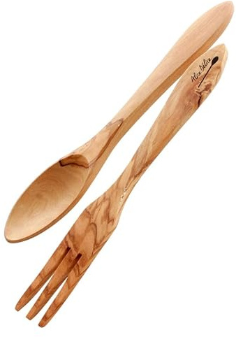 Couverts à salade en bois d´olivier 25 cm - Alice Délice