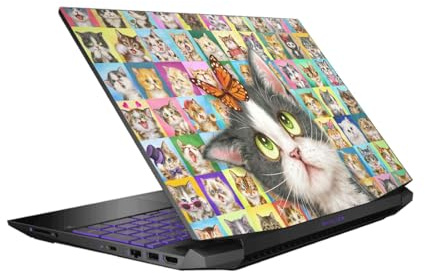 Head Case Designs Officially Licensed Kayomi Harai Character Cats Graphic Art Vinyl Sticker Skin Decal Cover Compatible With HP Pavilion 15.6 15-dk0047TX