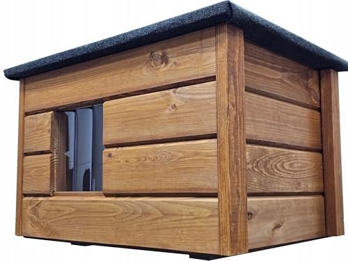 Katzenhaus Hundehütte Rustica Outdoor Haus wetterfest Katzenhöhle Holz XXL Neu (Braun)