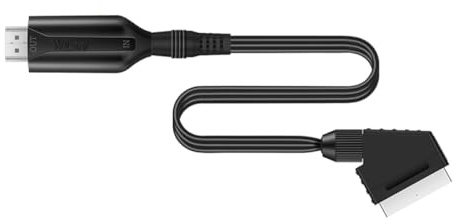 KOCKSHION Convertitore da Scart a Uscita Video 1 Metro Cavo Usb, Adattatore Video Audio Scalatore 720p 1080p per Tv Digitale, Basso Consumo e Installazione Semplice
