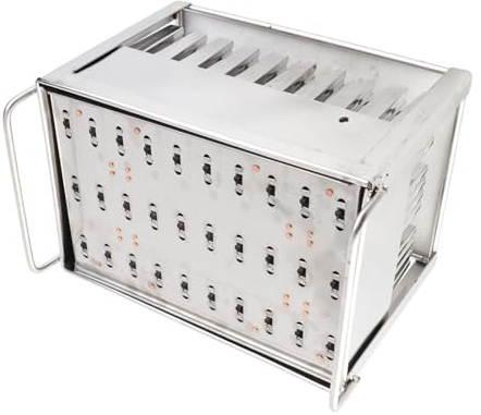 AMONIDA Moldes de Helado de Acero Inoxidable Fabricante de Bricolaje Duradero para Uso Doméstico y Comercial Plata 30 Piezas