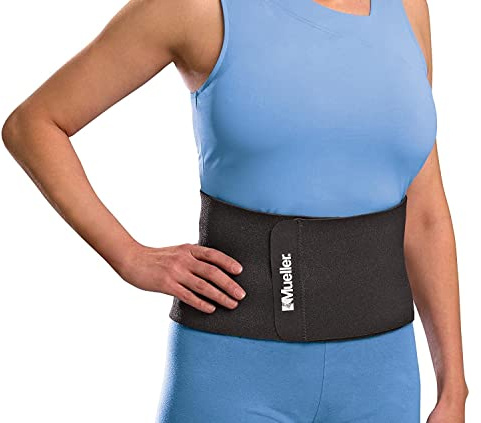MUELLER Sports Medicine Waist and Back Brace Support Belt, Back Pain Relief Support for Men and Women, Ideal for Weak, Sore, Injured Backs, Black, One Size