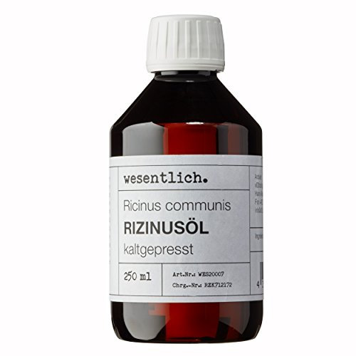 wesentlich. Rizinusöl kaltgepresst 250ml - 100% reines Rizinusöl - für Haut und Haare, Wimpern und Augenbrauen