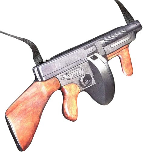 W WIDMANN MILANO Party Fashion 96896 - Handtasche Maschinengewehr, aus Stoff, Gangster, Al Capone, Accessoire, Kostüm, Karneval, Mottoparty, Halloween