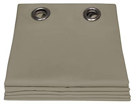 Moondream ClimaSafe™ Outdoor Vorhang | Sonnenschutz | Wetterfest | Wasserabweisend | Schimmelresistent | EU Herstellung | Ösen | Grau MC740 | 135B x 250H cm