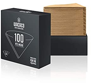 WACACO Papierkaffeefilter für Cuppamoka, 1-2 Tassen, Naturholzfasern, 200 Stück