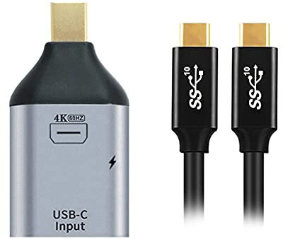 Xiwai 100 W 10 Gbps Câble et USB-C Type C Femelle de Source vers Mini Displayport DP Sink HDTV et Alimentation PD 4K 60 Hz 1080p pour téléphone et ordinateur portable