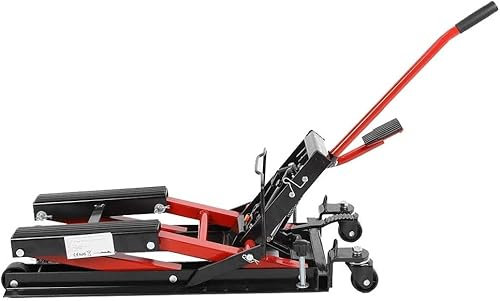 HACSYP wagenheber hydraulisch Motorrad-Hebebühne, Bodenheber 1500 lbs, Verstellbarer Hebeständer, Werkstattwerkzeug, Montageständer, zusammenklappbarer Scherenheber