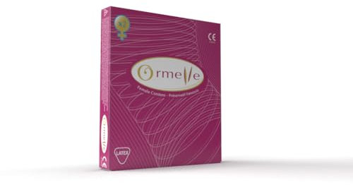 ORMELLE Kondom für Frauen, Premium-Qualität, Naturlatex, geschmiert, Schwangerschaft und STI-Schutz, Bt von 1 x 2