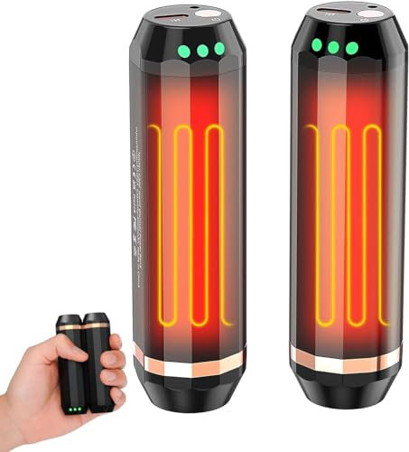 2-Pack Hand Warmers Rechargeable, 10000mAh Electric Hand Warmer, Magnetic Hand Warmers Reusable 3 Heat Levels, Power Bank Portable Charger, Warm Gift for Winter Outdoor Sports