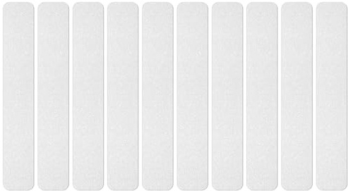 VGOL 10 Stück Anti-Rutsch Klebeband Vorgeschnittene Streifen Rutschfest Selbstklebend Sicherheitsband für Treppenstufen Stufen Leitern Rampen Gerüste 30 Cm X 5 Cm Transparent