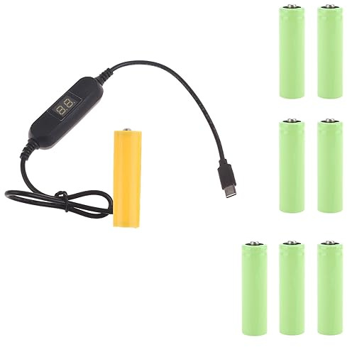 Newwyt Typ-C AA-Batterie-Eliminierungsleitung, 1,5 V–12 V, LR6 Dummy-Batterie-Stromkabel für LED-Lichtspielzeug, ersetzt 1–8 Stück AA-Batterien