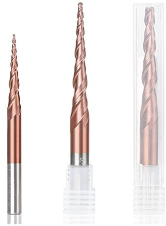 WowzZa Fräser Kugelfräser Konische Schaftfräser HRC62 Hartmetall CNC Carving Bit Gravur Fräser R0.25-R2.0 Holz Metall Schaftfräser (Size : R2.0x47xD8x85)