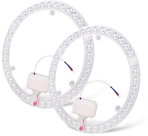 Vegena led Modul für Deckenleuchten, 2Pack Umrüstplatine, 36W LED Ringmodul Ringlampe Ø 23 cm, Weiß 6000K, für Retrofit