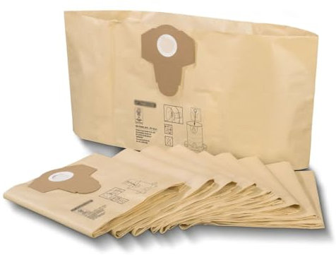 Sacchetti Aspirapolvere Parkside PNTS 1400 1500 PWD 25 30 & Einhell - 6 Pezzi, 30L - Ricambio Compatibile Sacchi Raccolta Polvere/Liquidi