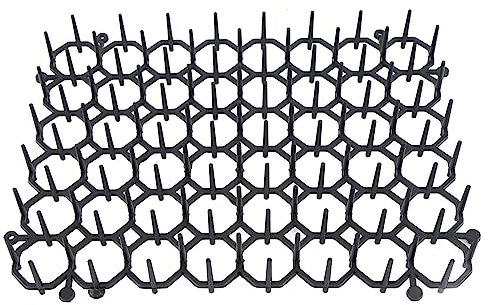 Yosoo Health Gear 12 Alfombrillas Disuasorias para Gatos, Red Antiperros, Repelente para Interiores y Exteriores, Entrenamiento de Plástico con Púas, Tiras de Espinas, Tapón de Excavación para
