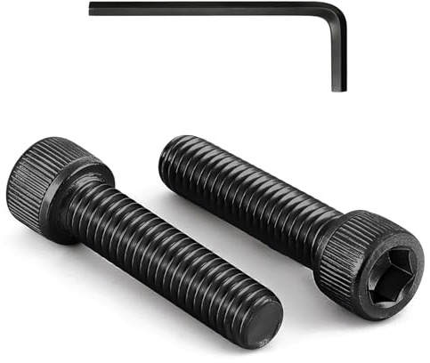 ORTAVA Lot de 20 vis M6 x 25, vis cylindriques, vis à tête cylindrique DIN 912 / ISO 4762, à six pans creux, oxyde noir, filetage complet en acier allié avec clé hexagonale intérieure