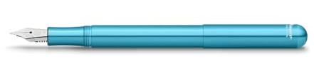 Kaweco Collection reservoarpenna lilja blå I premium aluminium reservoarpenna med stålspets för bläckpatroner I exklusiv penna 12,4 cm I Nib: F (fin)