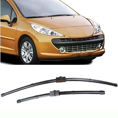 Nsnqb Auto Vorne Scheibenwischer für Peugeot 207 207CC 207SW CC SW 2006-2014, 26+17, Vornescheibenwischer Wischerblatt und Wischerarm Vorne, Scheibenwischer Wischblattersatz Set