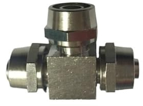 1PC PEG 8-6 PEG 6-8 8 mm a 6 mm Unión en T de tres vías Conector de acoplamiento rápido de manguera de tubo neumático recto de latón(3pcs PEG 6-8)