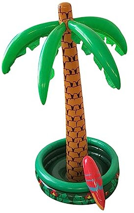 FUNOMOCYA Aufblasbarer Kokosnussbaum Partydeko 180cm PVC Eiskübel für Sommer Strand Garten Party Zubehör Zufällige Farbe