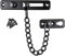 Litensh Serratura a catena per porta, in acciaio inox, antifurto, serratura scorrevole per hotel, casa, soggiorno, motel, appartamento, camera da letto, colore nero
