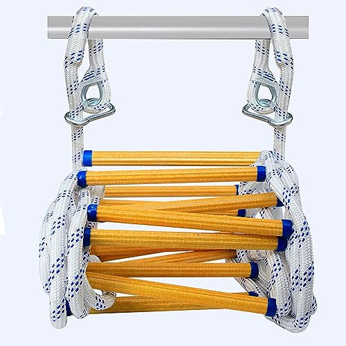 KHLMSRXJ Strickleiter, Sicherheitsleiter Ideal für Fenster und Balkone Feuerfeste Not-Rettungsleiter für Kinder und Erwachsene/3M