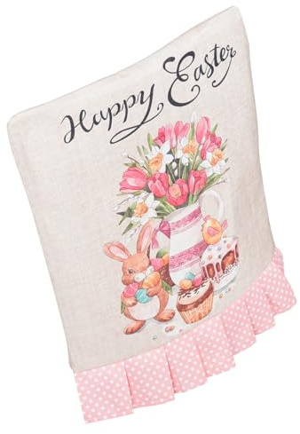 Garneck Dehnbare Stuhlhussen Für Ostern – 1er Set Mit Häschen- - Elastische Sitzbezüge Aus Polyester Für Festliche Anlässe Ideal Für Osteressen Und Fröhliche Dekoration