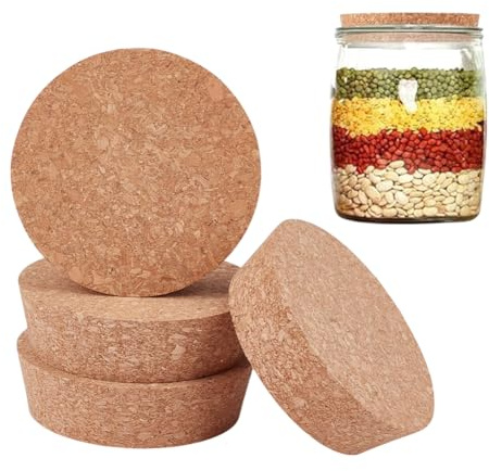 OLYCRAFT 4 Stück Große Korken 8~9cm Holzflaschendeckel Konische Korken Hölzerne Einmachglasdeckel Konische Holzstopfen Weinflaschenstopfen Holzglasstopfen Für Küche Hochzeitsgeschenk Einmachen