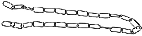 Angoily 1m Schwarze Gliederkette Aus Eisen Lang Für Lampen Hängekette Deckenkette Beleuchtungszubehör Utility-kette