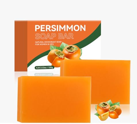 Kaki tvålstycke, 100 g naturlig handgjord deodorant tvål med kollagen, djuprengöring, slät hud, lukt och fettkontroll, för armhålor, intimt område, män och kvinnor (2 st)