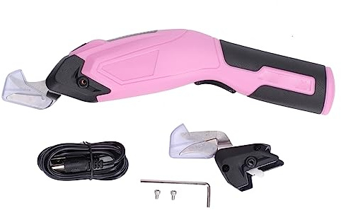 Forbici elettriche manico ergonomico in lega di alluminio a forma di fiissor a cordone per tessuto in pelle